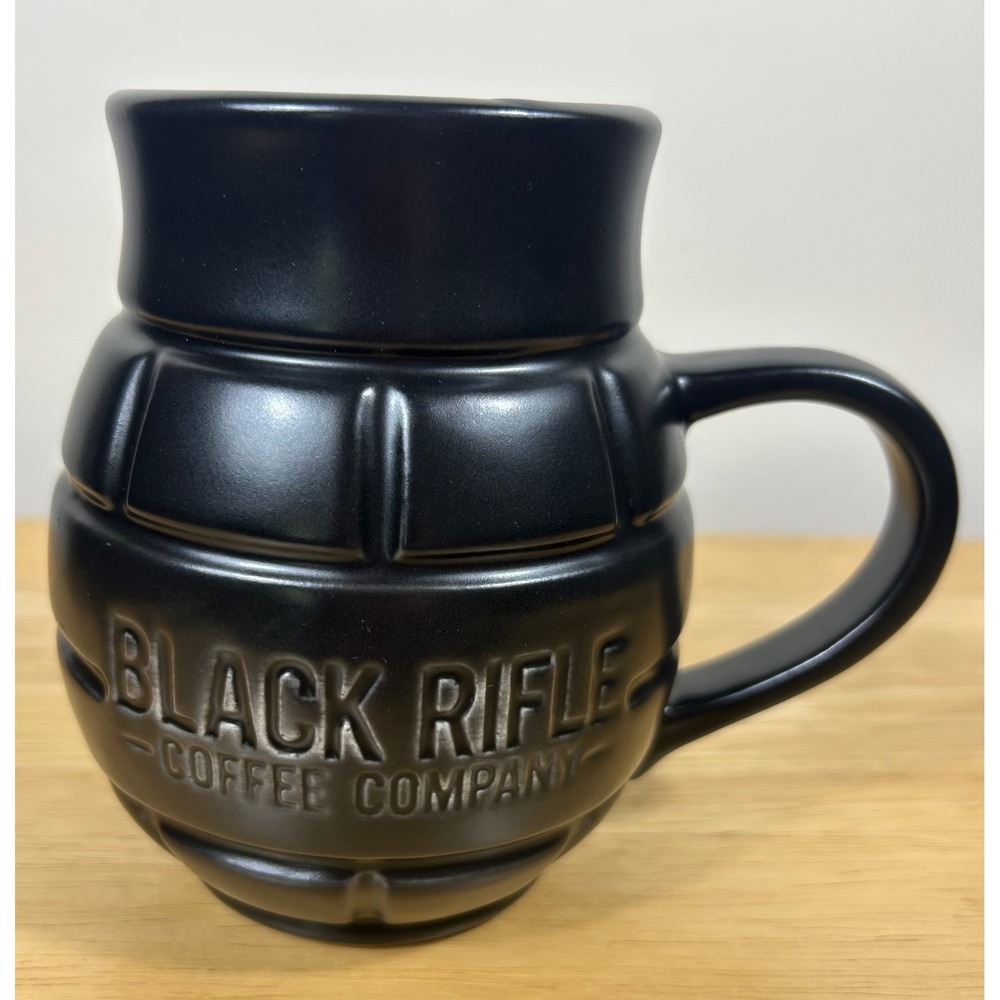 Black Rifle Coffee Company Grenade Mug Black Tactical Military Ceramic Man Cave